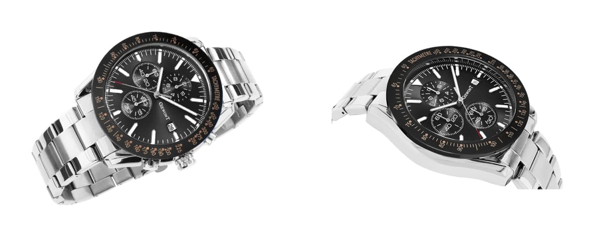 Zegarek Męski Giewont PrimeChrono GW8620-1 Chronograf Silver/Black