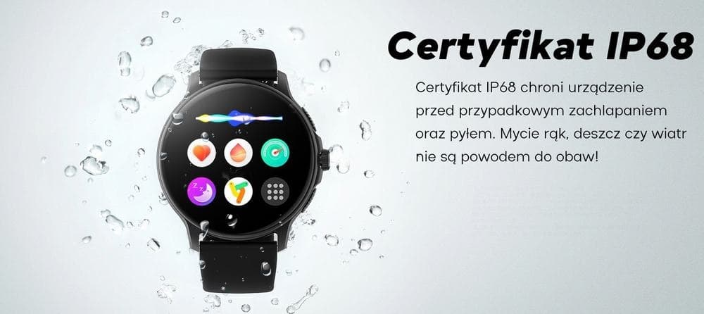 Smartwatch Damski GRAVITY GT12-2 Granatowy Pasek Silikonowy + Czarna Bransoleta