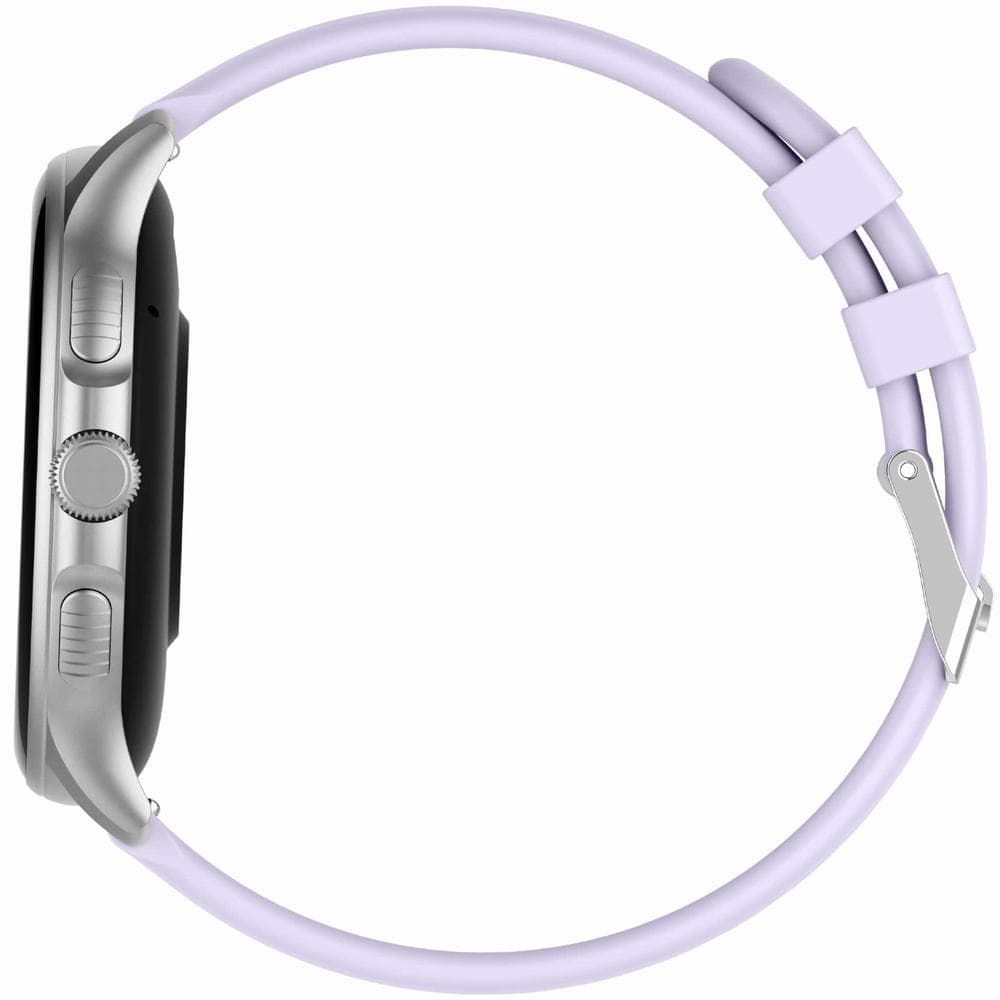 Smartwatch Damski GRAVITY GT12-6 Fioletowy Pasek Silikonowy + Srebrna Bransoleta