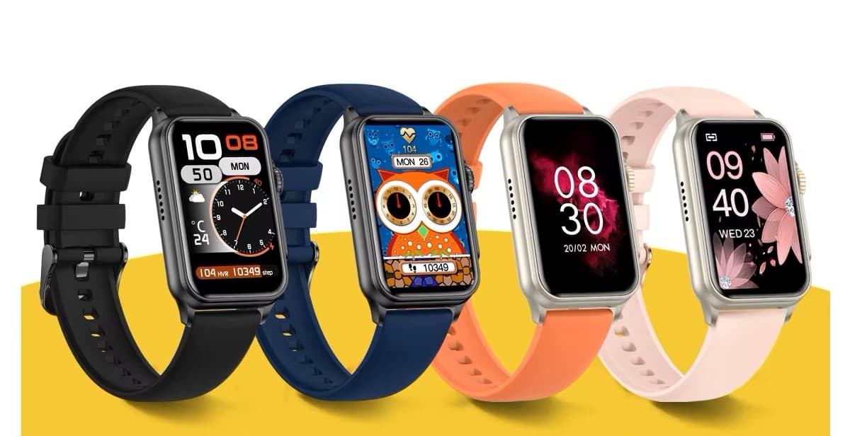 Smartwatch Damski RUBICON RNCF06 Black/Dark Blue SMARUB220